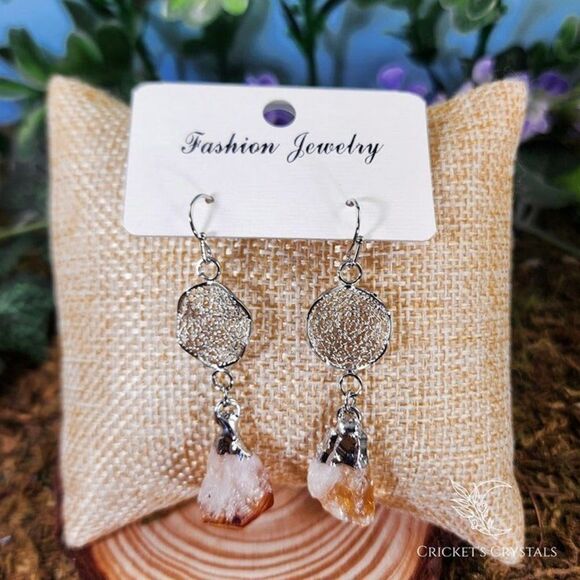 Citrine Dreamcatcher Earrings #9 - Picture 1 of 1